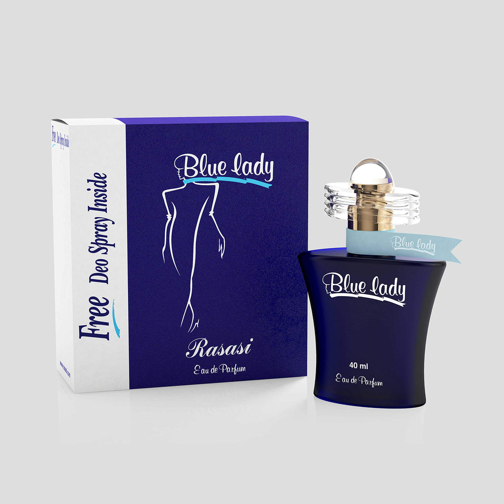 BLUE LADY Eau De Parfum 40ml With Free Body Spray For Women by RASASI