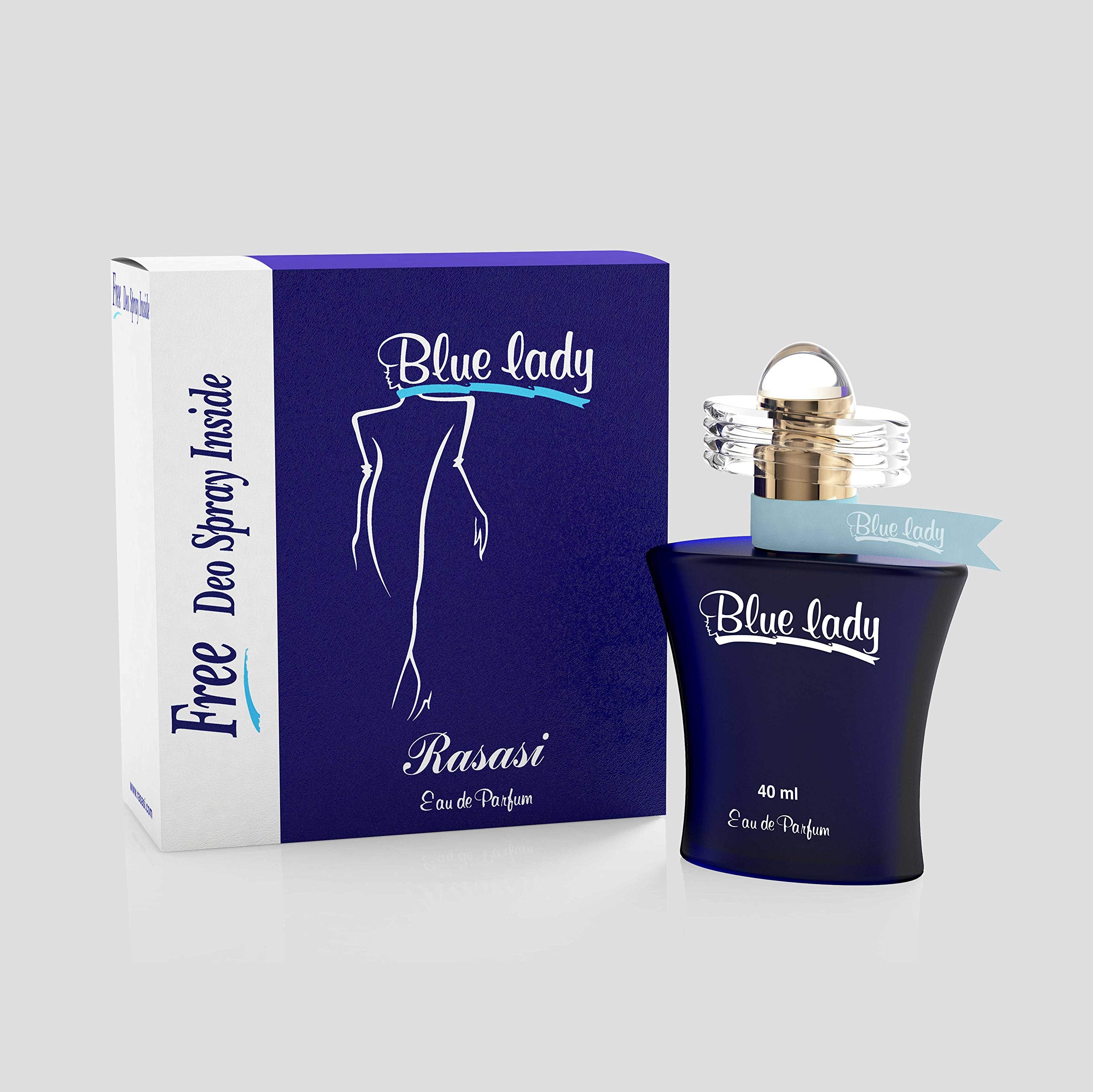 BLUE LADY Eau De Parfum 40ml With Free Body Spray For Women by RASASI