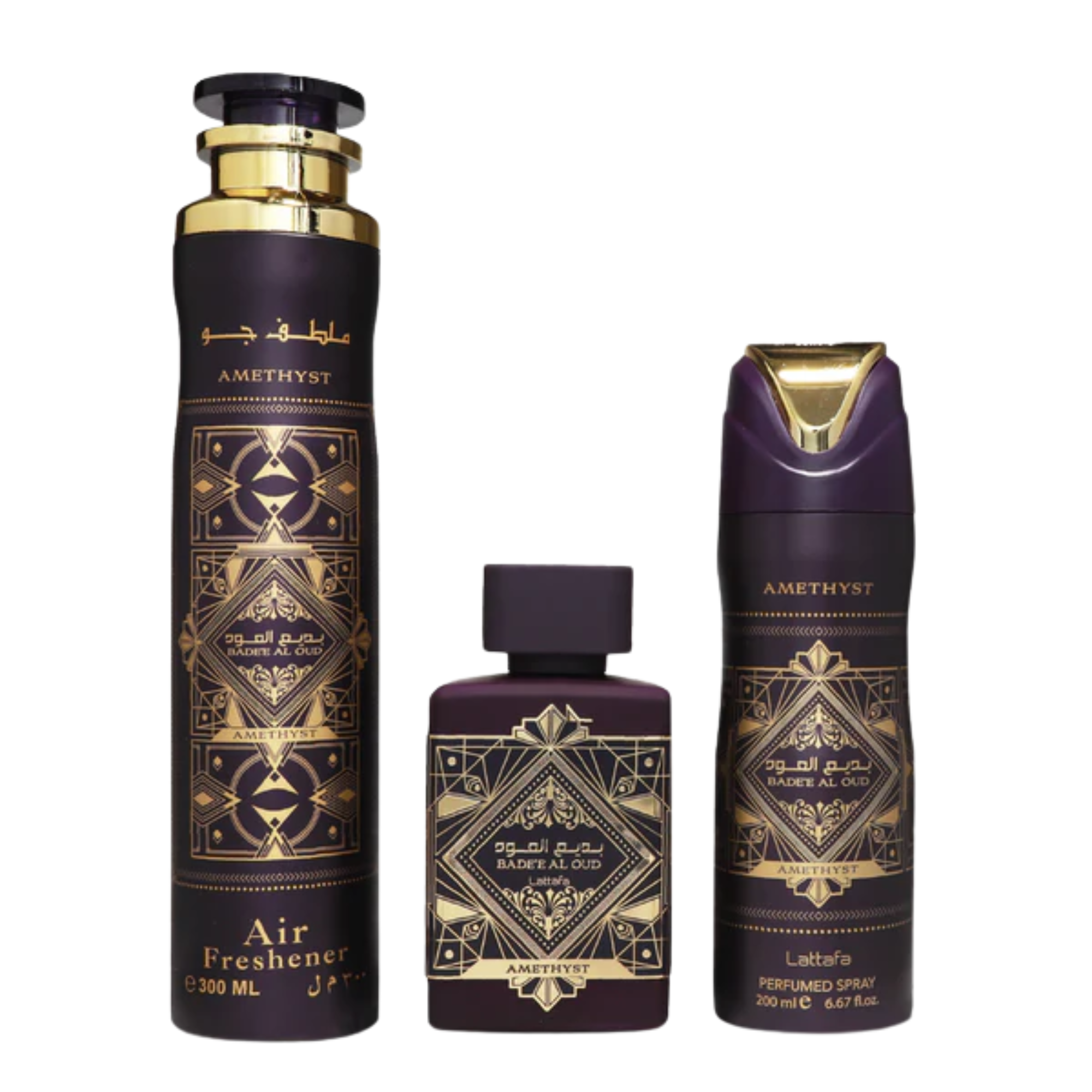 Bade’e Al Oud Amethyst Gift Set by Lattafa